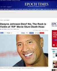 Dwayne Johnson Dies Nope The Rock Victim of: Epoch Times